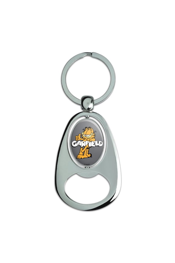 with Logo Keychain Chrome Metal Spinning Oval Bottle Opener