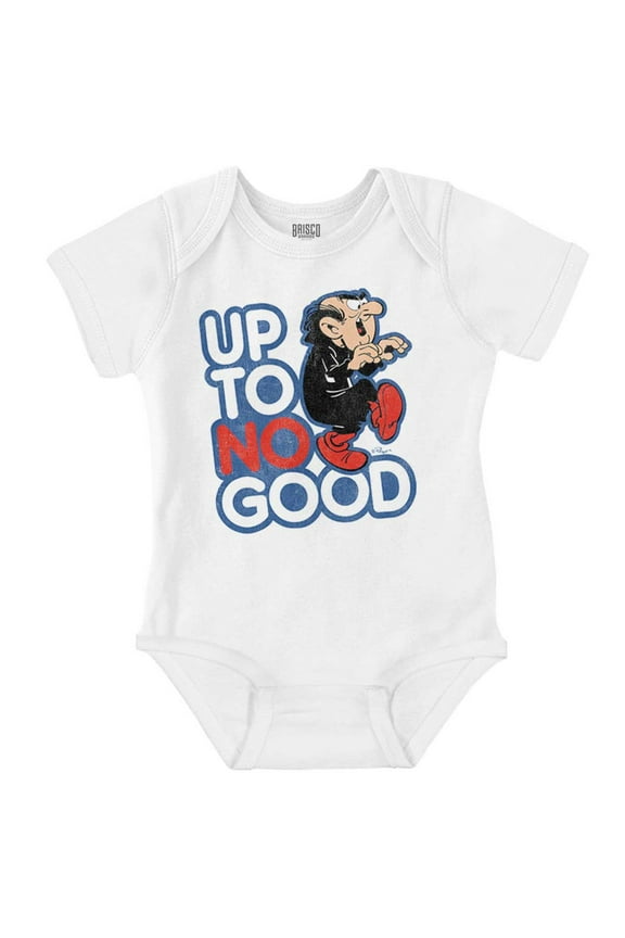 Gargamel Up to No Good Smurfs Villain Romper Boys or Girls Infant Baby Brisco Brands 12M
