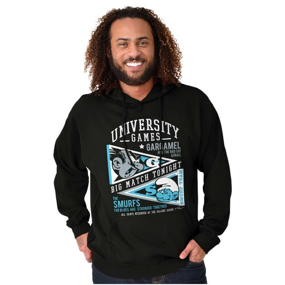Gargamel vs Smurf University Games Hoodie Sweatshirt Women Men Brisco Brands S
