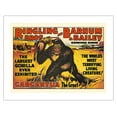 thumbnail image 1 of Gargantua the Great Gorilla - Ringling Brothers and Barnum & Bailey Circus - Greatest Show on Earth - Vintage Circus Poster c.1938 - Bamboo Fine Art 290gsm Paper (Unframed) 17x22in, 1 of 4