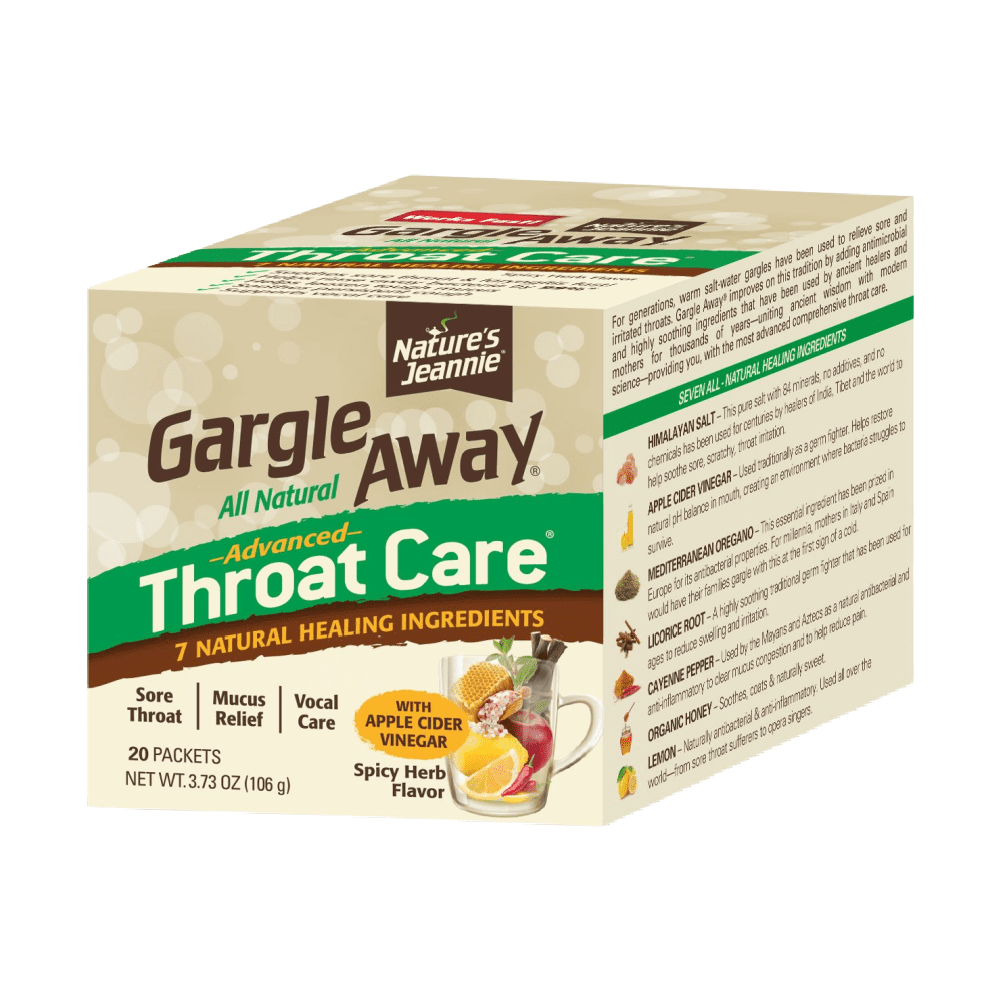 Gargle Away AllNatural Throat Care Soothes Sore Throat, Tough Mucus