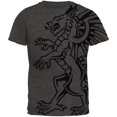 thumbnail image 1 of Gargoyle Outline All Over Dark Heather Adult T-Shirt - Small, 1 of 2