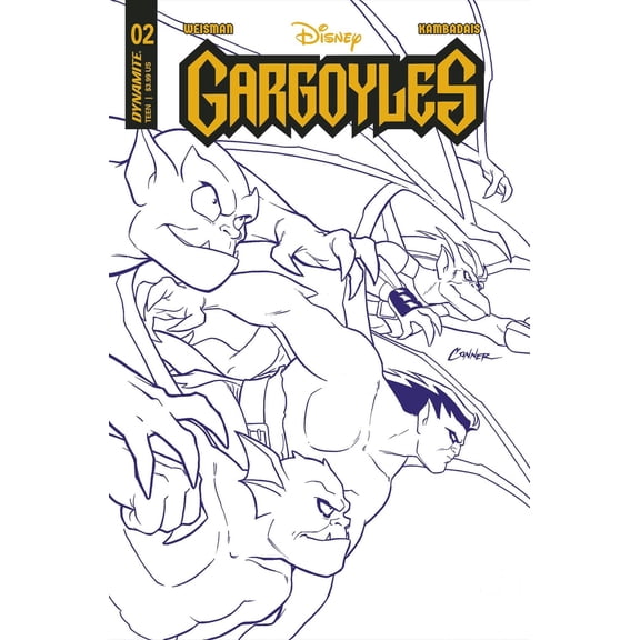 Gargoyles #2 Cvr J 20 Copy Incv Conner Purple Line Art Dynamite Comic Book