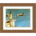 thumbnail image 1 of Gargoyles 2x Matted 24x20 Gold Ornate Framed Art Print by Michael Parkes, 1 of 2