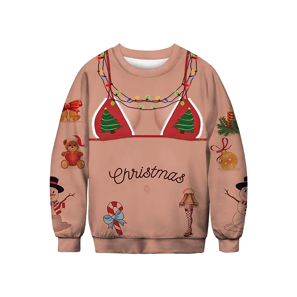 Garhelper Ugly Christmas Sweater,Family Sweatshirt Pullover Jumper Tops