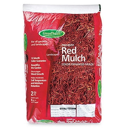Garick GreenThumb Red Mulch, 2 cu ft with Weed Growth Control