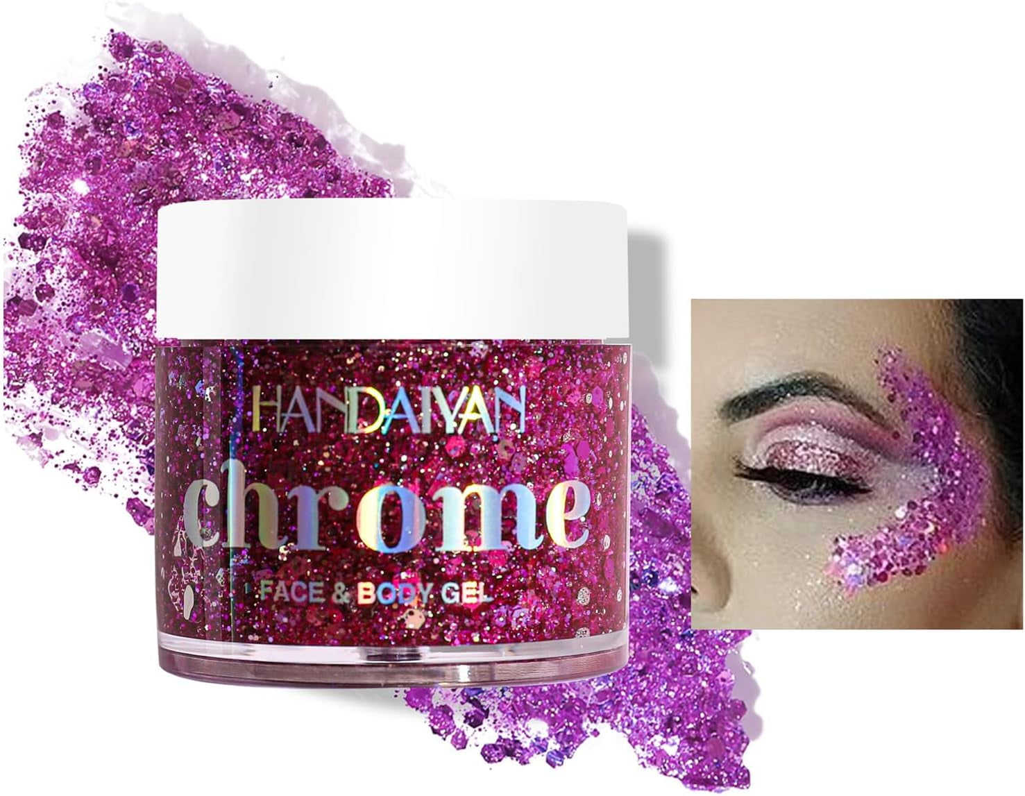 Gariich Chameleon Face Body Glitter, Mermaid Chunky Glitter Eyeshadow