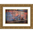 thumbnail image 1 of Garik 24x17 Gold Ornate Wood Framed with Double Matting Museum Art Print Titled - Workers Of Shipyard - 7195, 1 of 4