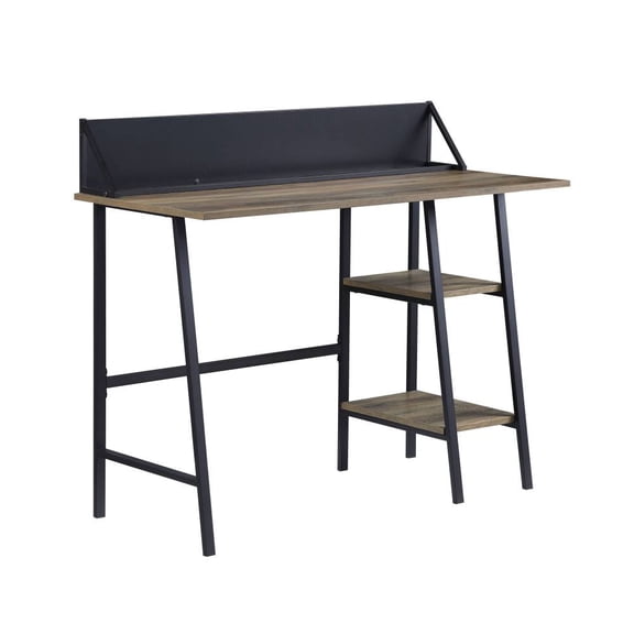 Garima Rustic Oak with Black Finished Legs Writing Desk
