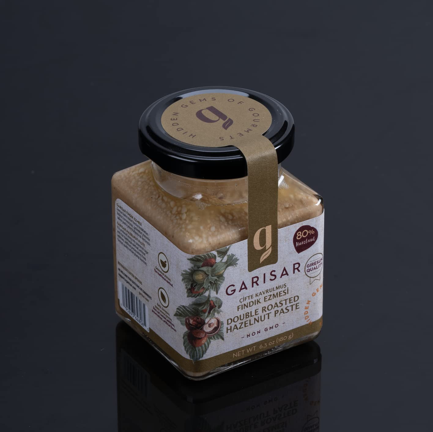 Garisar- Double Roasted Hazelnut Paste - 80% Hazelnut - 6.03 oz