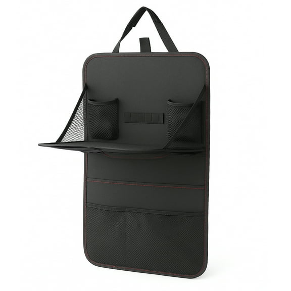 Garitin Car Backseat Organizer with Expandable Desk (Black)