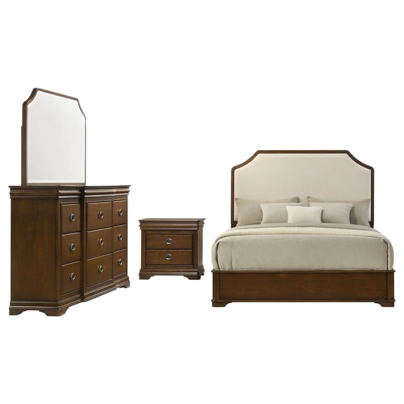 Garland 4-piece Queen Bedroom Set Brown Cherry