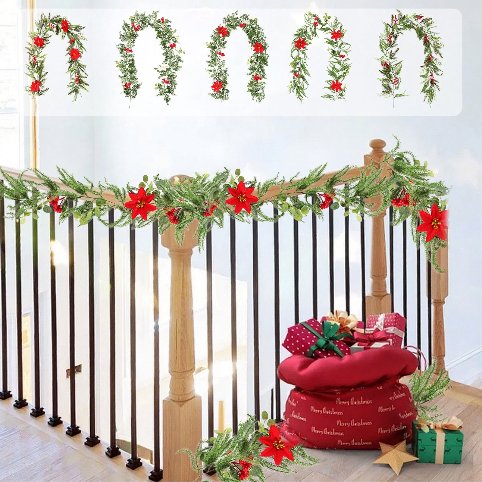 Vine Display Garland Artificial Ivy Garland, Fake Hanging Vines with Leaves, Table ...