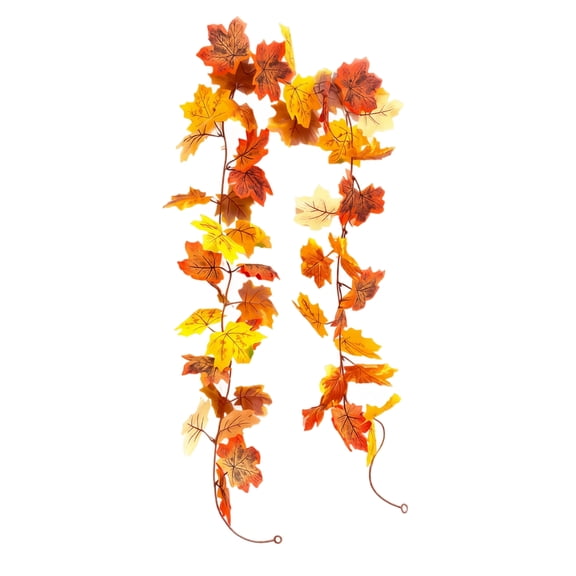 Garland Artificial Maple Leaf Vine Fall Decorations for Home Outdoor Wedding Aisle Mantel Thanksgiving Decor
