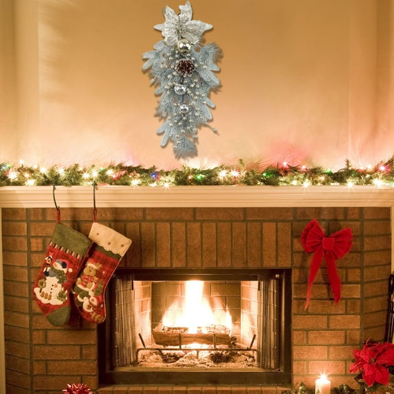 Garland for Christmas Celebration Artificial Christmas Vine Decoration Indoor Outdoor Door Fireplace Showcase Home Celebration Ornament for Holiday Party