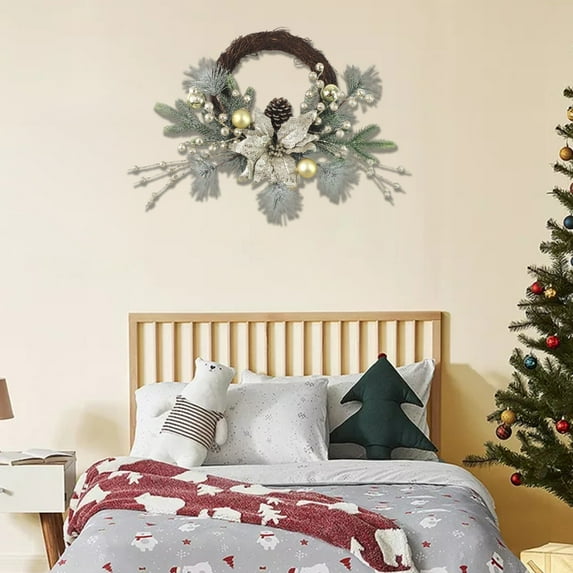 Garland for Christmas Celebration Artificial Christmas Vine Decoration Indoor Outdoor Door Fireplace Showcase Home Celebration Ornament for Holiday Party