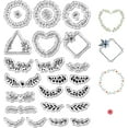 thumbnail image 1 of Garland Clear Stamps Wreath Branch Frame Flower Plant Reusable Retro Postmark Transparent Silicone Stamp Seals, 1 of 9