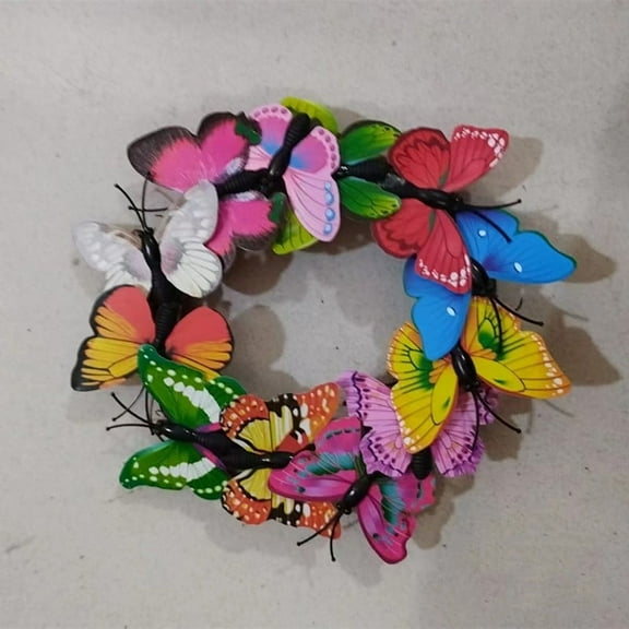 Garland Decoration under $5! Xqxayjr Simulated Butterfly Garland, Spring Flower Vine Decor for Wedding Party, Realistic Butterfly Wall Hanging, Home Hotel Restaurant Decoration