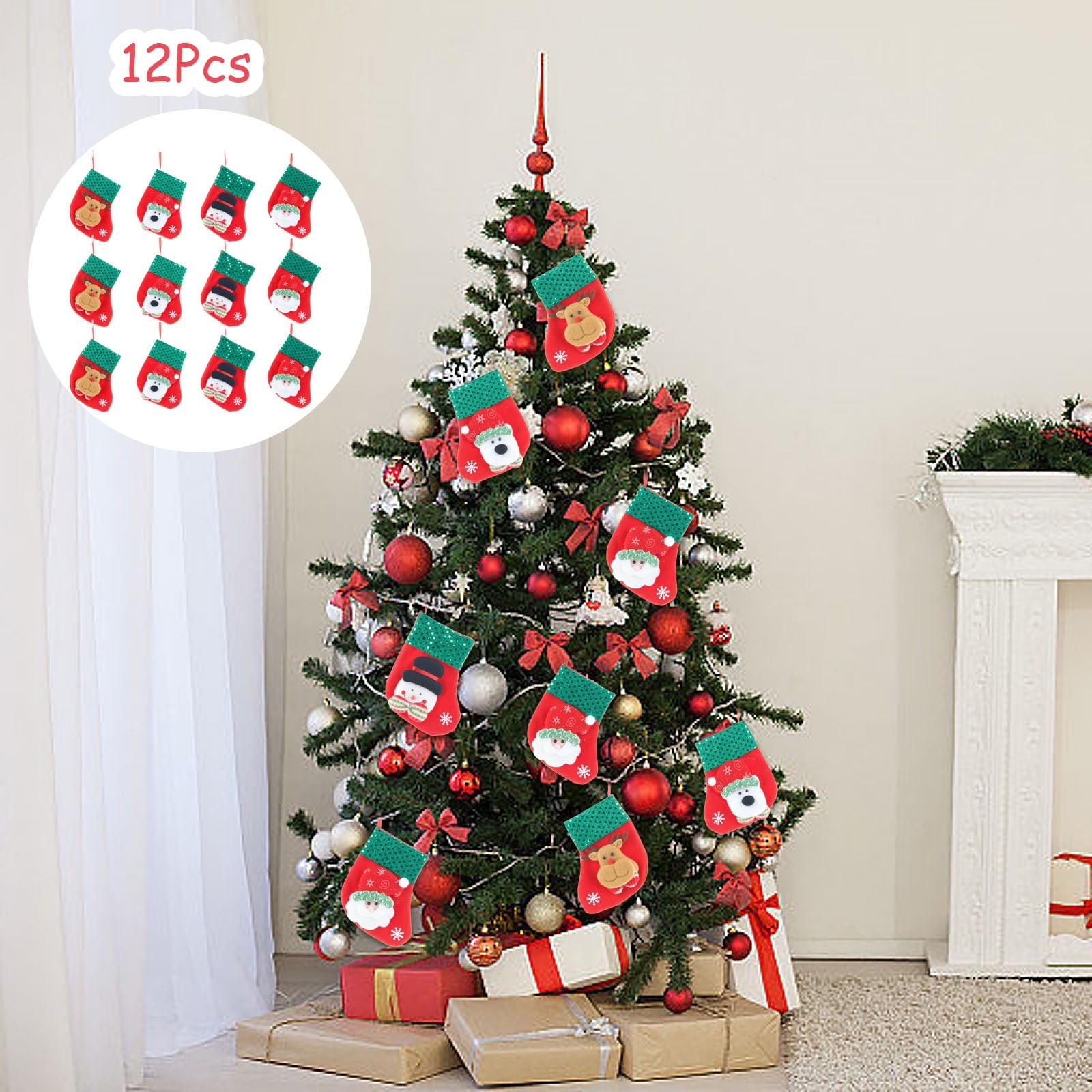 Garland Decorations for Stairs 12 Piece Christmas Decorations Set