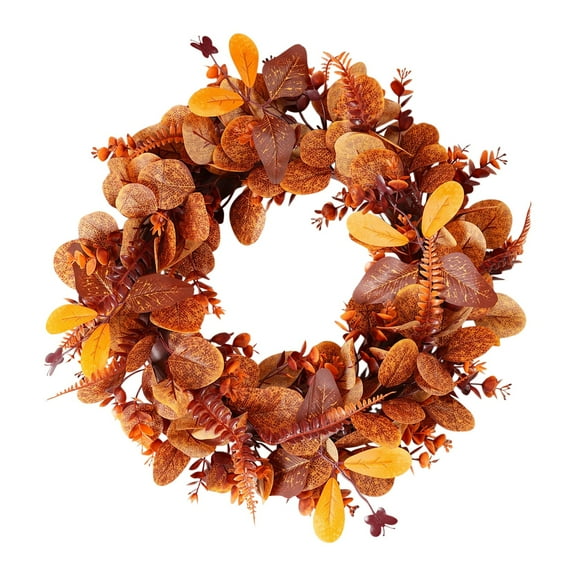 Garland - Fall Wreaths Fall Wreath Reusable Fall Wreath Autumn Wreath for Front Door Indoor and Outdoor Decoration