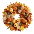 thumbnail image 1 of Garland-Fall&nbsp;Decor-Halloween Garland-Fall Decor Fall Wreaths for Front Door Outside Fall Door Wreath with Orange Pumpkins Leaves Bows 45Cm Autumn Wreath Fall Decorations for Home Patio Outside, 1 of 9