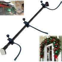 Garland Hanger for Front Door | Adjustable No-Screw Holder Fits 32"-80" Doors | Heavy-Duty Christmas Halloween Decoration for Wreaths, Lights & More | Damage-Free Installation (Black, 32"-39")