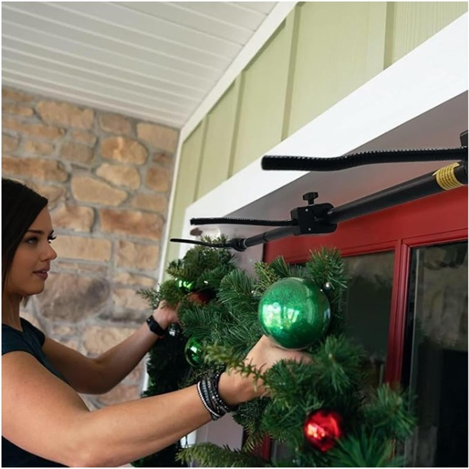 Adjustable Garland Hanger For Front Door – Fits 30"–39" Doors, Heavy-Duty Holder With 3 Hooks, No Tools Needed
