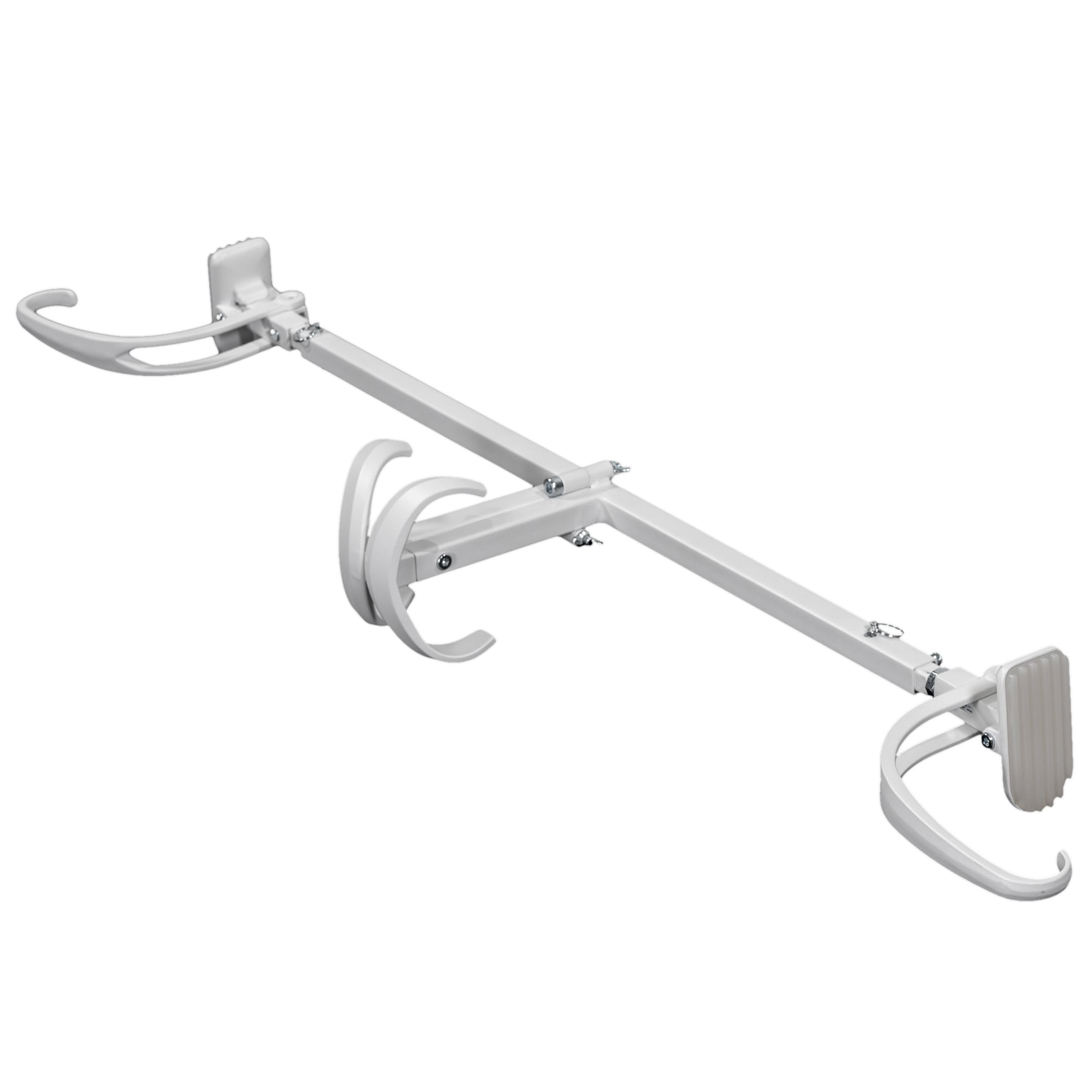 Adjustable White Metal Single Door Garland Hanger