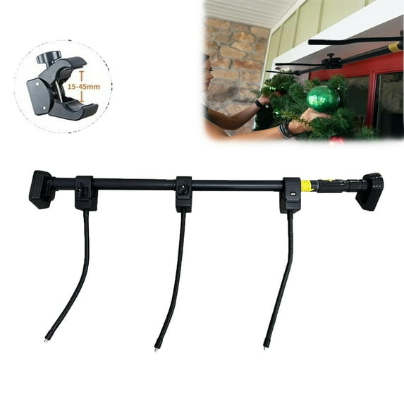 Garland Hangers for Front Door, Adjustable Wreath Hook for 80-100cm Doors, Heavy Duty Garland Holder for Front Door | Easy Installation Christmas Wreath Tension Rod for Door Frame(32-39In)