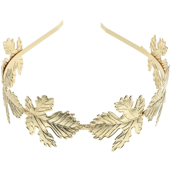 Golden Leaf Crown Headband for Decor Made of Metal Strong and Comfortable 1 Piece