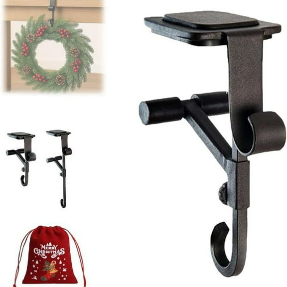 Garland Holder, Heavy Duty 2-in-1 Fireplace Stocking and Garland Hanger, Adjustable Hangers Fits 0.5" To 8.5" Mantle No Drill Christmas Garlands Clip, Non-slip Hanger for Holiday Decor