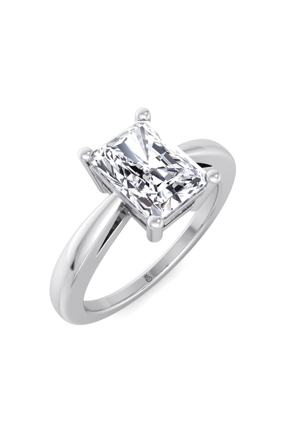 Garland - Moissanite Radiant Cut Lab Diamond Solitaire Engagement Ring