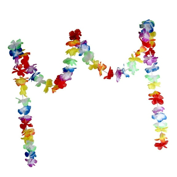Garland Party Flower Door Wreath Decor Garland Beautiful Fabric Fabric Luau Themed Flower Leis With Various Colors 300cm