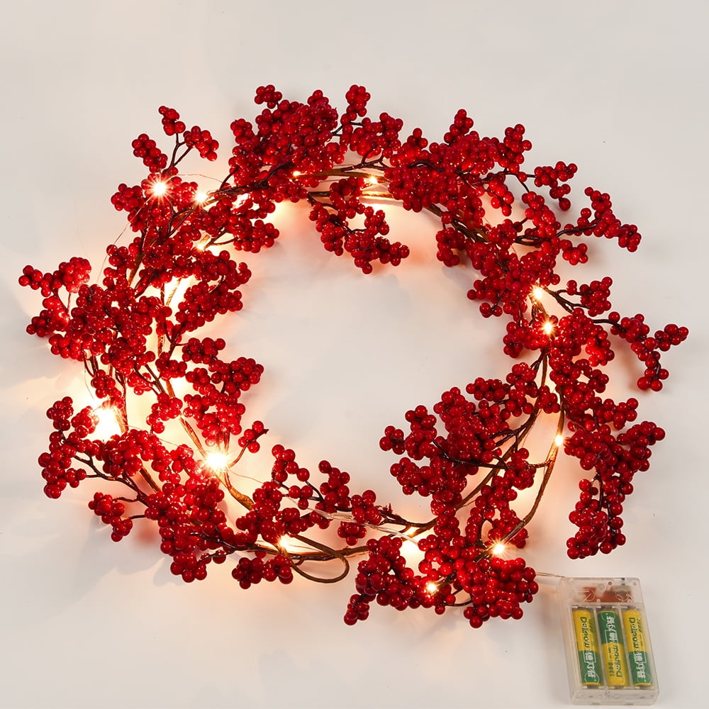 Garland,Prelit Lighted Christmas Garland Battery Operated Colored