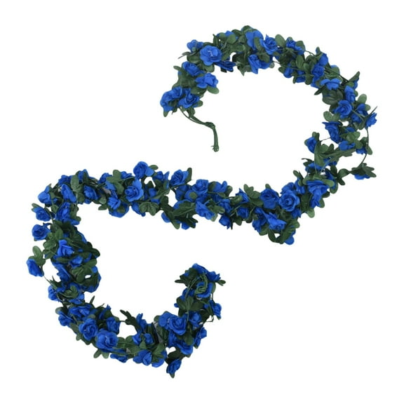 Garland Rose Vines Artificial Flowers, Hanging Silk Rose Vine for Wedding Arch, Garden Party Backdrop, Engagement Reception Decor