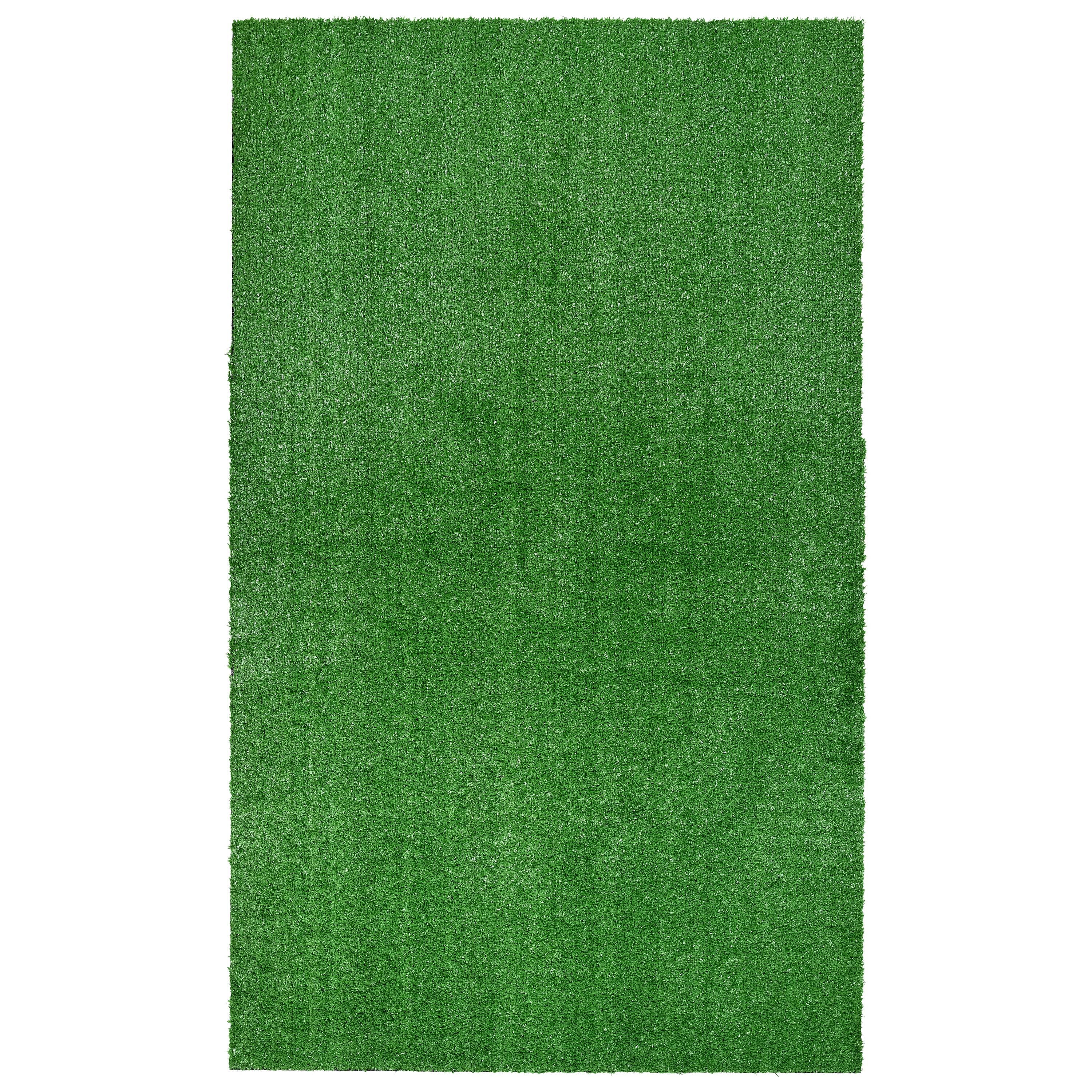 Garland Rug Artificial Grass Green Indoor/Outdoor Area Rug, 6' x 9'