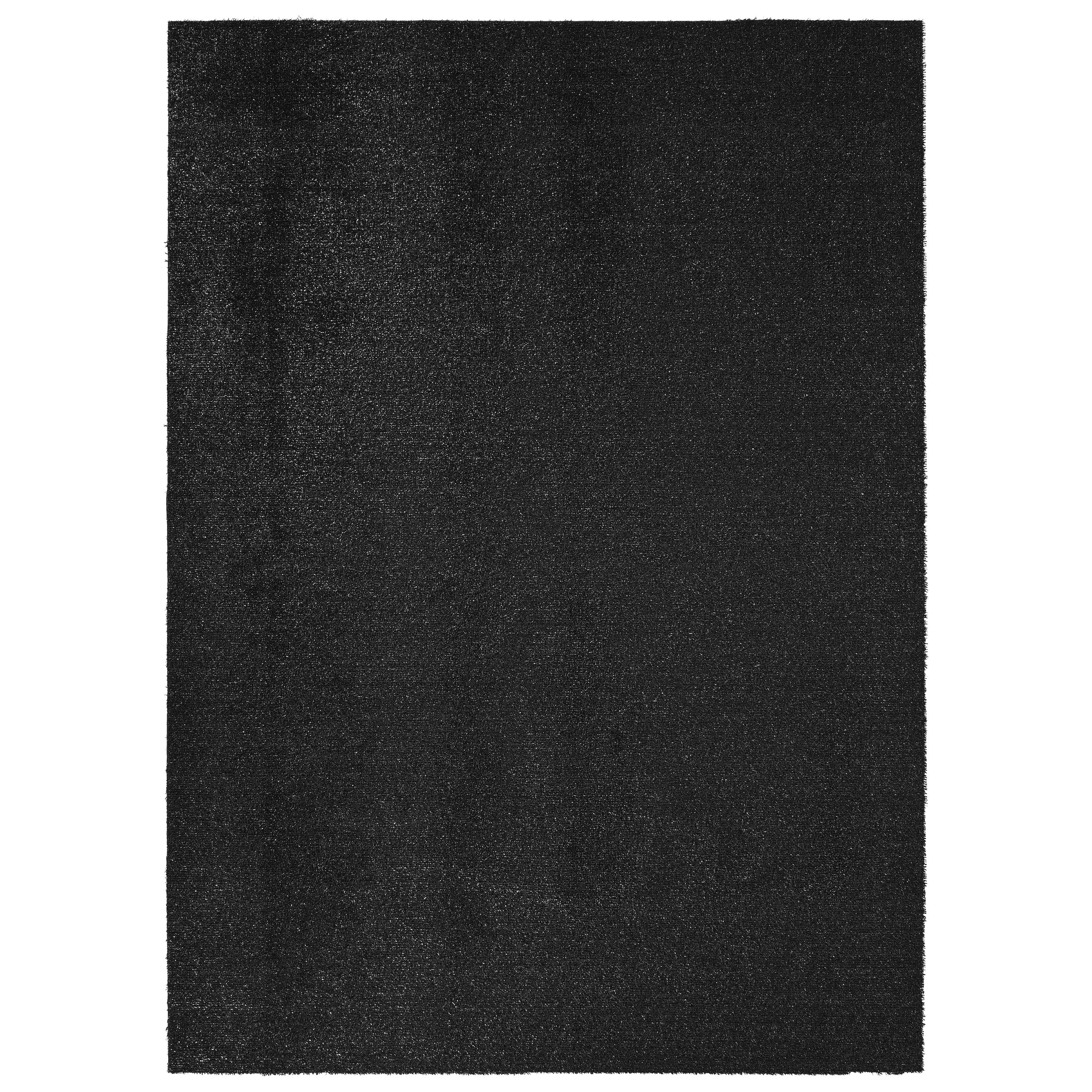 Garland Rug Artificial Grass Black Indoor/Outdoor Area Rug, 7' x 10'