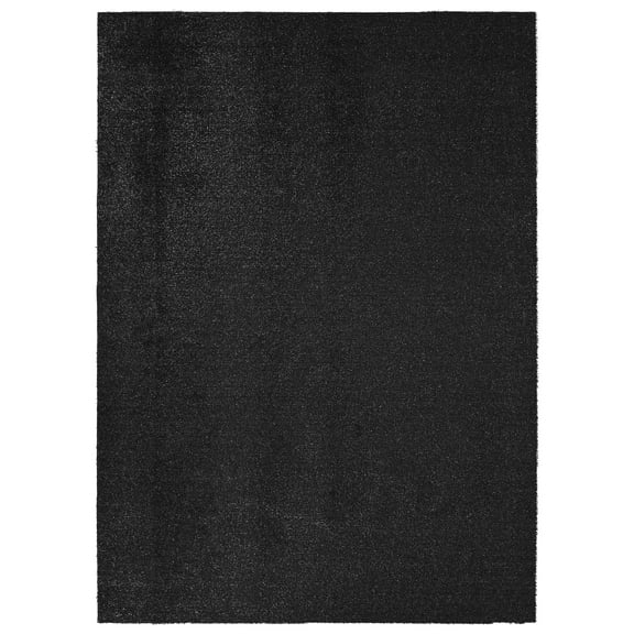 Garland Rug Artificial Grass Black Indoor/Outdoor Area Rug, 9' x 12'