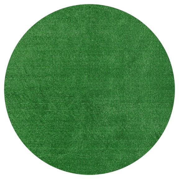 Garland Rug Artificial Grass Green Indoor/Outdoor Area Rug, 5' Round