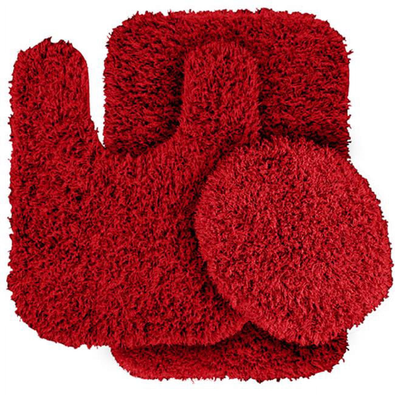 Garland Rug BEN3pc04 Jazz Shaggy Washable Nylon Bathroom 3 Piece Rug