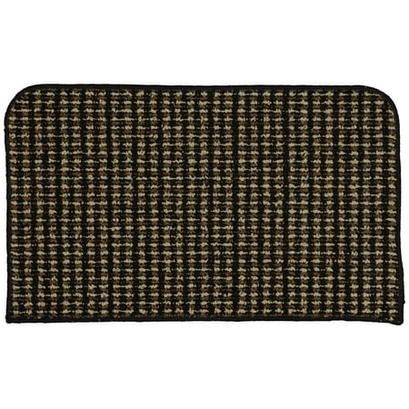 Garland Rug Berber Coloriations 18 in.x30 in. Kitchen Slice Rug Black