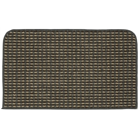 Garland Rug Berber Coloriations 18 in.x30 in. Kitchen Slice Rug Cinder Gray
