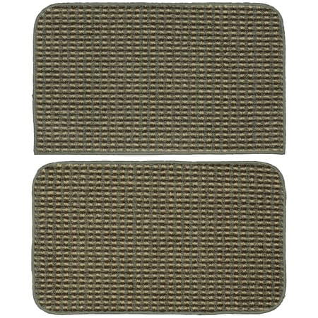 Garland Rug Berber Coloriations 2pc Kitchen Rug 18 in. x 28 in. Slice & 18 in. x 28 in. Mat Sage