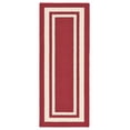 thumbnail image 1 of Garland Rug Borderline Polypropylene Burgundy/Tan Indoor/Outdoor Runner Rug, 2' x 5', 1 of 7