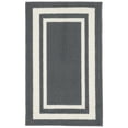 thumbnail image 1 of Garland Rug Borderline Polypropylene Cinder Gray/Ivory Indoor/Outdoor Accent Rug, 24" x 40", 1 of 8