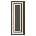 thumbnail image 1 of Garland Rug Borderline Polypropylene Cinder Gray/Ivory Indoor/Outdoor Runner Rug, 2' x 5', 1 of 8