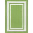 thumbnail image 1 of Garland Rug Borderline Polypropylene Grasshopper Green/White Indoor/Outdoor Area Rug, 5' x 7', 1 of 5