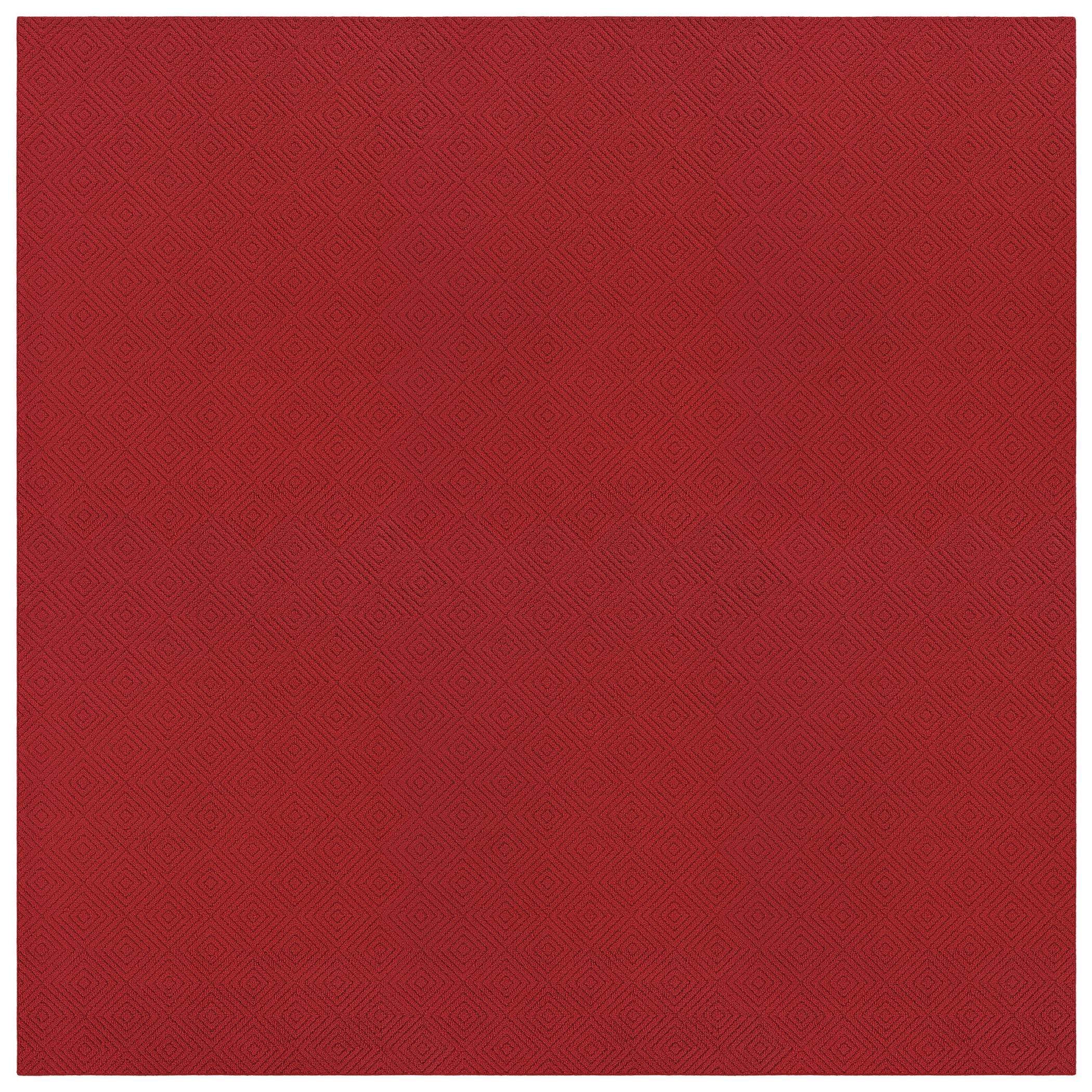 Garland Rug Brentwood Jasmine Chili Red Indoor Area Rug, 12' x 12'