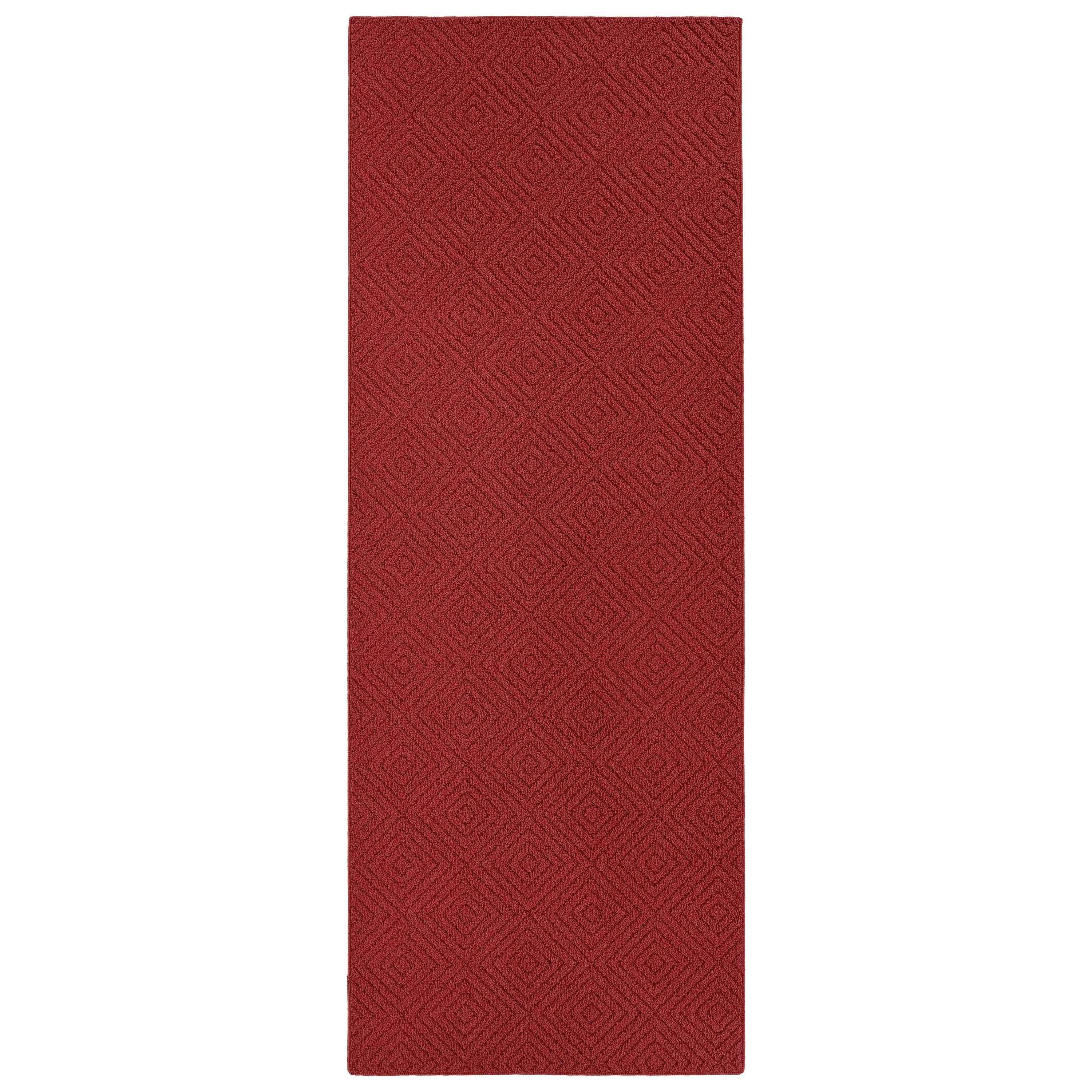 Garland Rug Brentwood Jasmine Chili Red Indoor Runner Rug, 3' x 8'