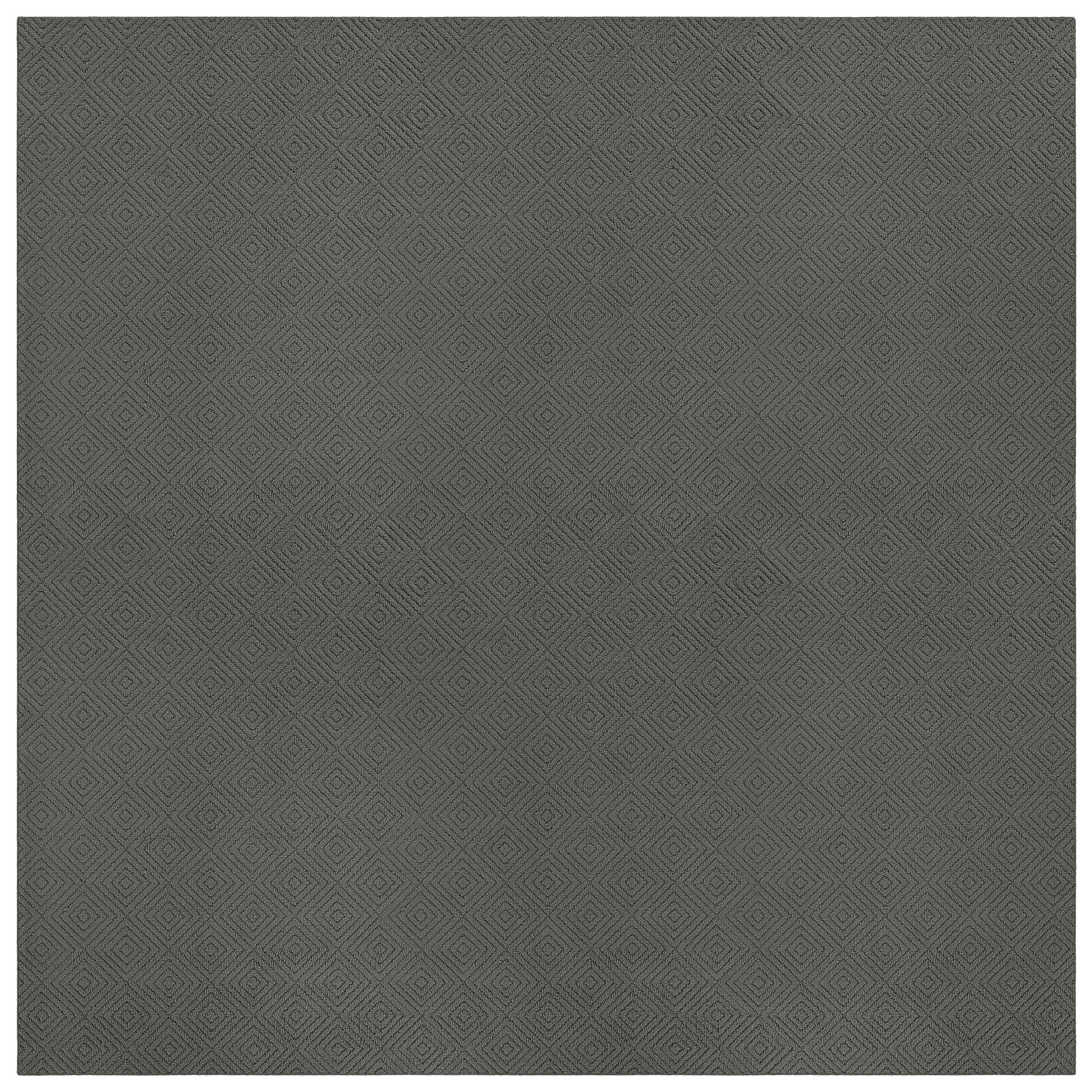 Garland Rug Brentwood Jasmine Cinder Gray Indoor Area Rug, 12' x 12'